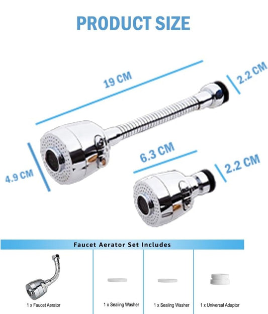 360 Degree Rotating Sink Faucet Sprayer Attachment With 2 Modes