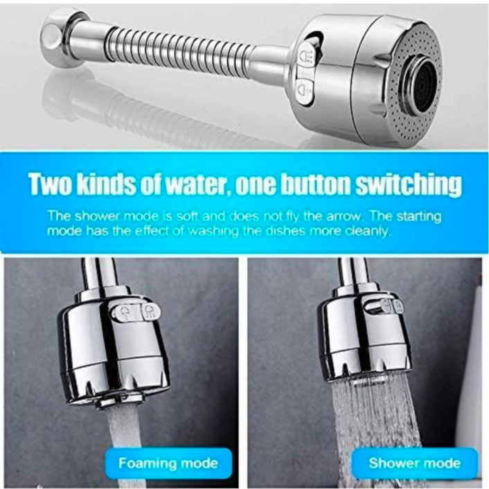 360 Degree Rotating Sink Faucet Sprayer Attachment With 2 Modes