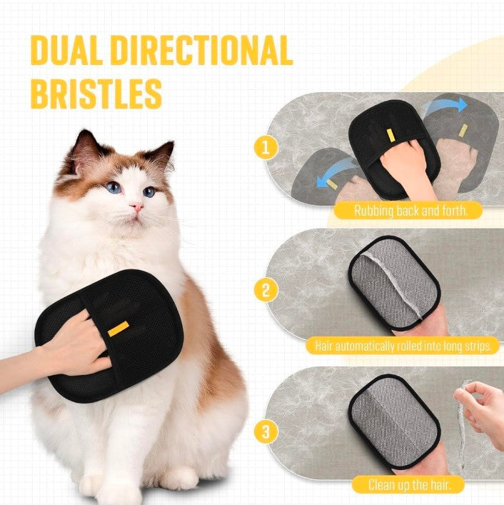 Pet Hair Removal Gloves, Static-Enhanced Pet Hair Removal Mitt, Reusable Grooming Mitt 1Pc