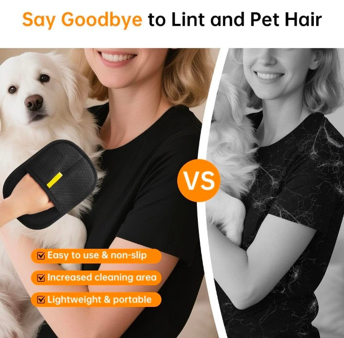 Pet Hair Removal Gloves, Static-Enhanced Pet Hair Removal Mitt, Reusable Grooming Mitt 1Pc