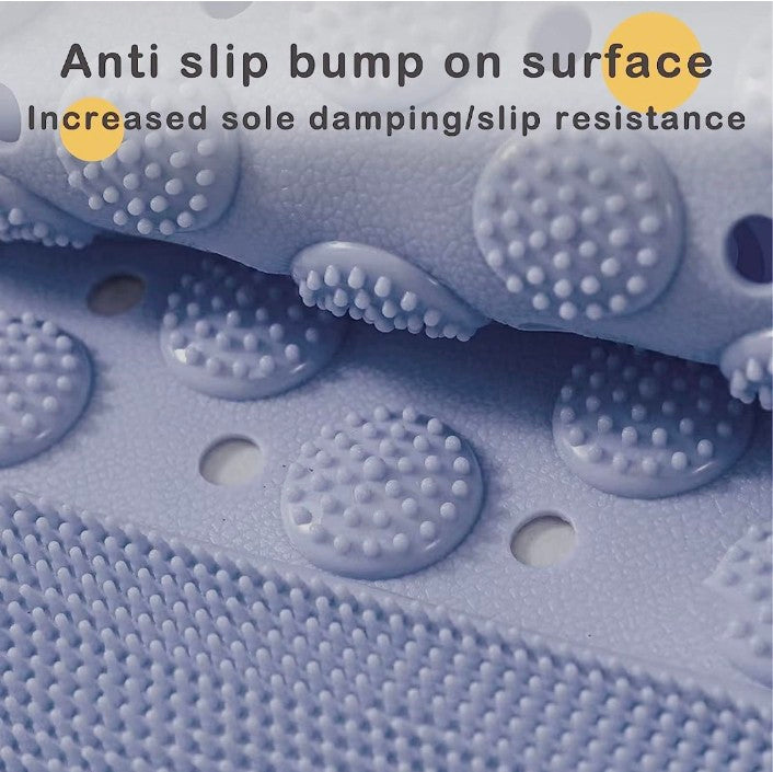 Anti Skid Mat for Bathroom Floor with Foot Scrubber, Suction Cups & Drain Holes (70X35cm) (Pack of 1)