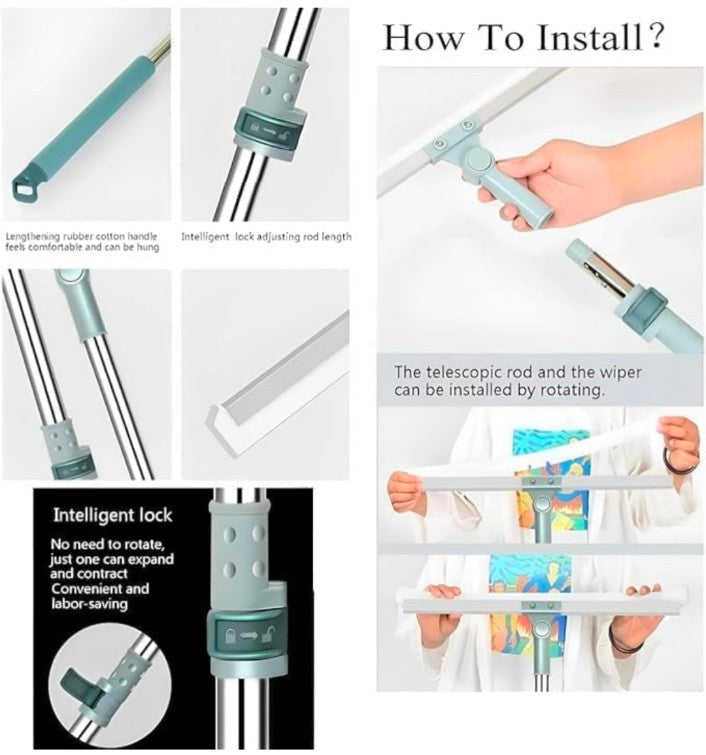 Magic Broom Sweeper – 180° Rotating Floor Wiper for Fast & Mess-Free Cleaning ✨🔥